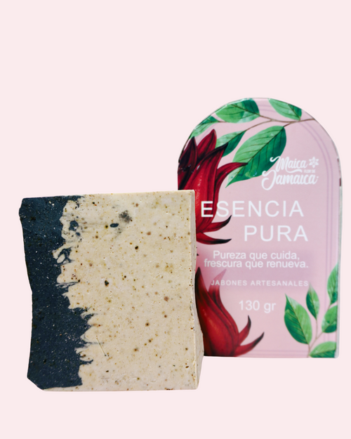 Jabón Facial Arroz, Carbón Activado y Flor de Jamaica